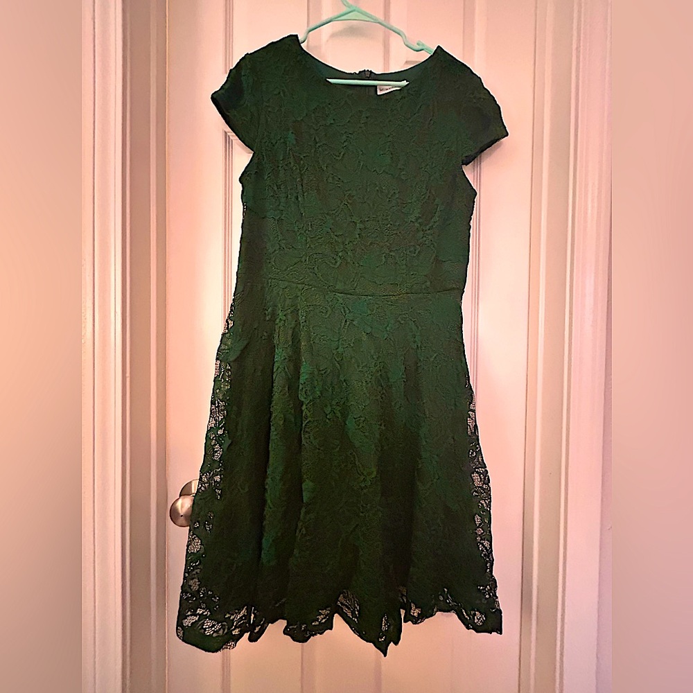 Dark-Green Lace Dress